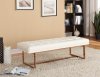 Galvin 117 White Bonded Leather Bench by Meridian