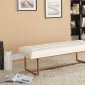 Galvin 117 White Bonded Leather Bench by Meridian