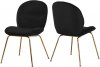 Paris Dining Chair 785 Set of 4 Black Velvet Fabric by Meridian