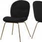 Paris Dining Chair 785 Set of 4 Black Velvet Fabric by Meridian