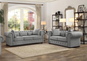 Savonburg Sofa 8427GY in Light Gray by Homelegance w/Options [HES-8427GY-Savonburg]