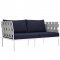 Harmony EEI-2621 5Pc Outdoor Patio Aluminum Sectional Sofa Set