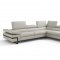 Rimini Sectional Sofa in Light Gray Leather by J&M