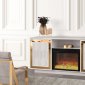 Yonit Electric Fireplace Media Console in White