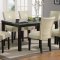 Cappuccino Finish & Grey Faux Marble Top Modern 7Pc Dining Set