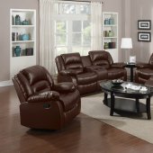 9242 Reclining Sofa in Brown Bonded Leather w/Options