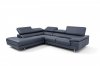 Simba Sectional Sofa in Slate Blue Leather by Beverly Hills