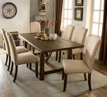 Brentford CM3538 Dining Table in Rustic Walnut w/Options [FADS-CM3538T-Brentford]