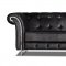 Porta 626BL Sofa in Black Velvet Fabric w/Optional Items