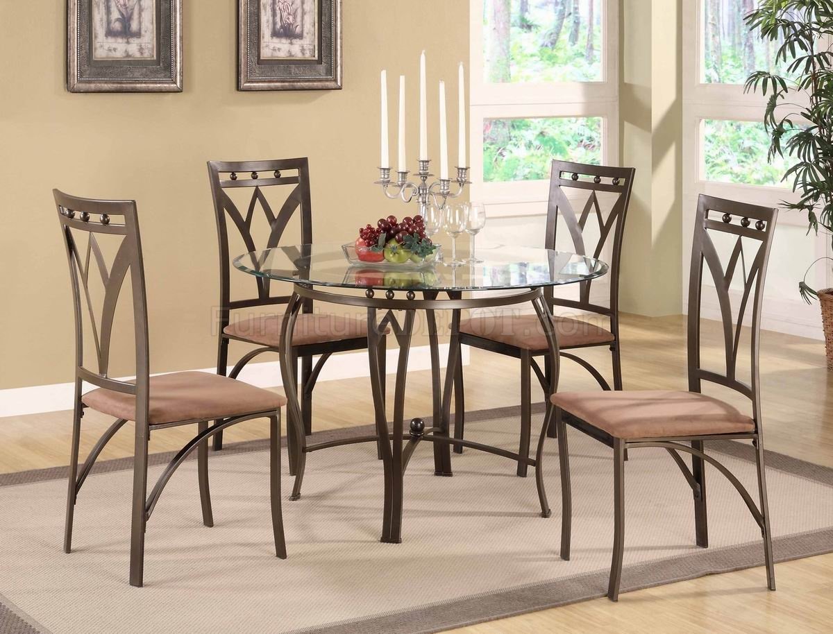 Glass Top Metal Dining Room Sets