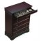 Dark Cappuccino Color Five Drawer Contemporary Chest