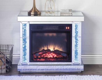 Noralie Electric Fireplace 90864 in Mirrored by Acme [AMFP-90864 Noralie]