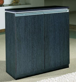 701JV Shoe Cabinet by Beverly Hills in Java w/Aluminum Trim [BHSC-701JV]