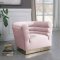 Bellini Sofa 669 in Pink Velvet Fabric by Meridian w/Options