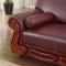 Bella Chaise 632 in Burgundy Bonded Leather by Meridian