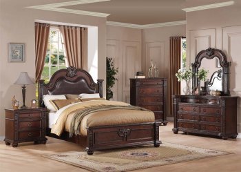 21310 Daruka Bedroom in Cherry by Acme w/Optional Case Goods [AMBS-21310 Daruka]