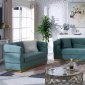 MS2109 Sofa & Loveseat Set in Hunter Green Velvet by VImports