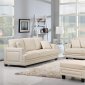 Ferrara Sofa 655 in Cream Bonded Leather w/Optional Items