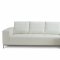 Linea Sectional Sofa in White Leather by Whiteline