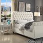 Dakota Bed in Cream Velvet Fabric by Meridian w/Options