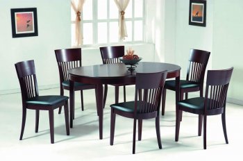 Dark Walnut Modern Oval Dining Table w/Optional Chairs [NSDS-510008]