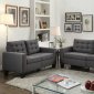 Earsom Sofa & Loveseat Set 52770 in Gray Linen by Acme w/Options