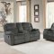 Jennings Motion Sofa 610254 in Charcoal by Coaster w/Options