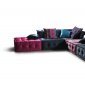 Chloe Sectional Sofa 5Pc in Multi-Tone Fabric by VIG