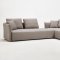 Polson Sectional Sofa Bed in Light Grey Fabric by VIG