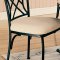 Stone Style Top & Black Metal Base Classic 5Pc Dining Set