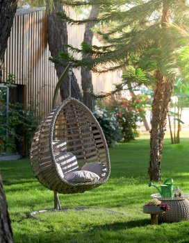 Fiona Outdoor Hanging Lounge Chair Anthracite by Bellona [IKOUT-Fiona Anthracite]