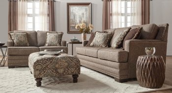 10100 Sofa in Canyon Buckhorn Fabric by Serta Hughes w/Options [STS-10100-Canyon Buckhorn]