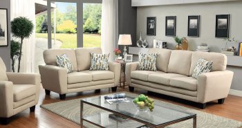 Saffron CM6286BG Sofa in Beige Fabric w/Options [FAS-CM6286BG-Saffron]