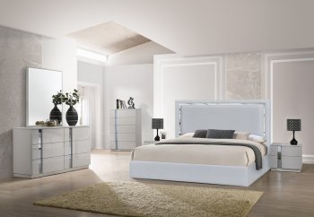 Monet Bedroom in Silver by J&M w/Optional Palermo Gray Casegoods [JMBS-Monet Silver Palermo Gray]