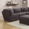 Gordon Sectional Sofa in Charcoal Fabric by ESF