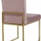 Giselle Dining Chair 778 Set of 2 Pink Velvet Fabric - Meridian