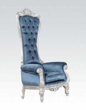 59142 Raven Accent Chair in Blue Fabric by Acme [AMCC-59142 Raven]