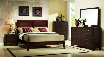 B200 Bedroom Set in Brown Cherry w/Options [EGBS-B200]