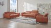 Cooper Sofa in Pumpkin Leather by J&M w/Options