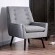 Ellery Set of 2 Accent Chairs CM-AC6925GY in Gray Fabric