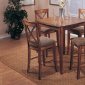 Counter Height Oak Finish Contemporary Dinette Set