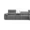 Beaumont Sectional Sofa in Dark Gray Leather by J&M