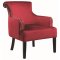 902680 Accent Chair Set of 2 in Red Velvet Fabric by Coaster