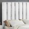 Enzo Upholstered Bed in White Velvet Fabric by Meridian