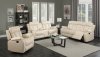 Avery Motion Sofa 645 in Beige Bonded Leather w/Optional Items