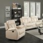 Avery Motion Sofa 645 in Beige Bonded Leather w/Optional Items