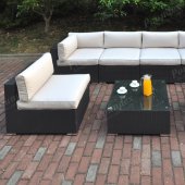 423 Outdoor Patio 7Pc Sectional Sofa Set by Poundex w/Options