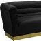 Bellini Sofa 669 in Black Velvet Fabric by Meridian w/Options