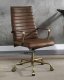 Duralo Office Chair 93167 in Saturn Top Grain Leather by Acme