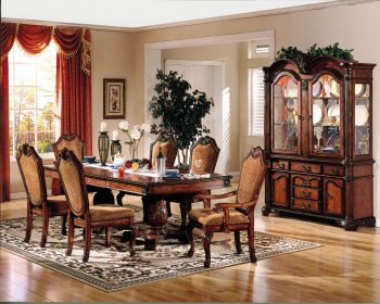 Chateau De Ville Dining Table 04075 in Cherry w/Options by Acme [AMDS-04075 Chateau de Ville]